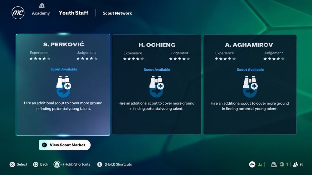 Escolha de olheiros para categoria de base no EA FC 27 — Foto: Reprodução/u7buy