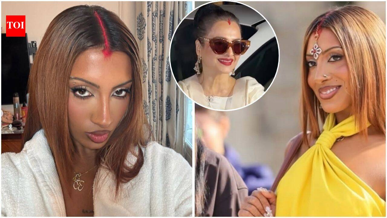 A Lara Raj da KATSEYE chama o seu look de kumkum uma homenagem à 'ícone do estilo eterno, a lendária Rekha' e à sua mãe; descreve-o como uma 'bênção sagrada' no meio de um debate online.