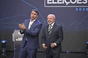 Flávio Bolsonaro e presidente Lula