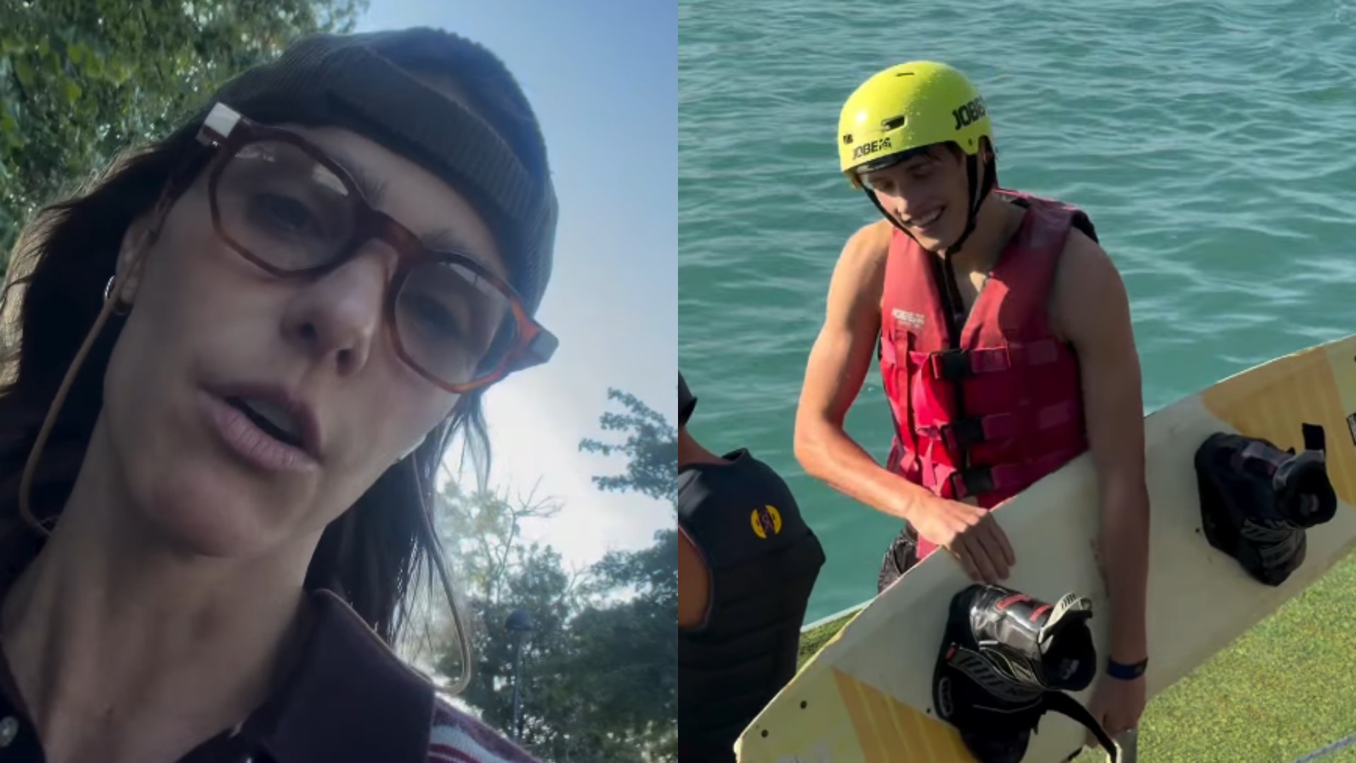 Em Milão, Fernanda Lima se diverte ao lado do filho em aventura aquática: 'Vai nos marcar para sempre'