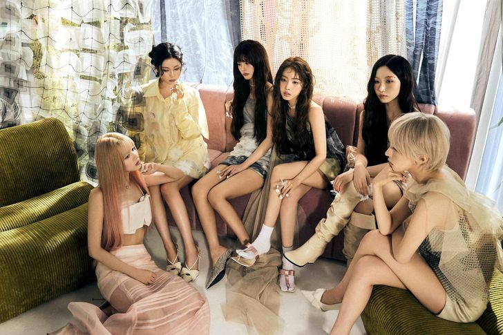 Members of K-pop group NMIXX appears in an official promotional image for their sixth mini album, 'Strange Muse,' featuring the track 'Birthday Wish' / Courtesy of JYP Entertainment