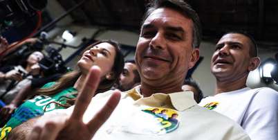 Fl&aacute;vio Bolsonaro celebrou vantagem contra Lula Foto: ANSA / Ansa - Brasil