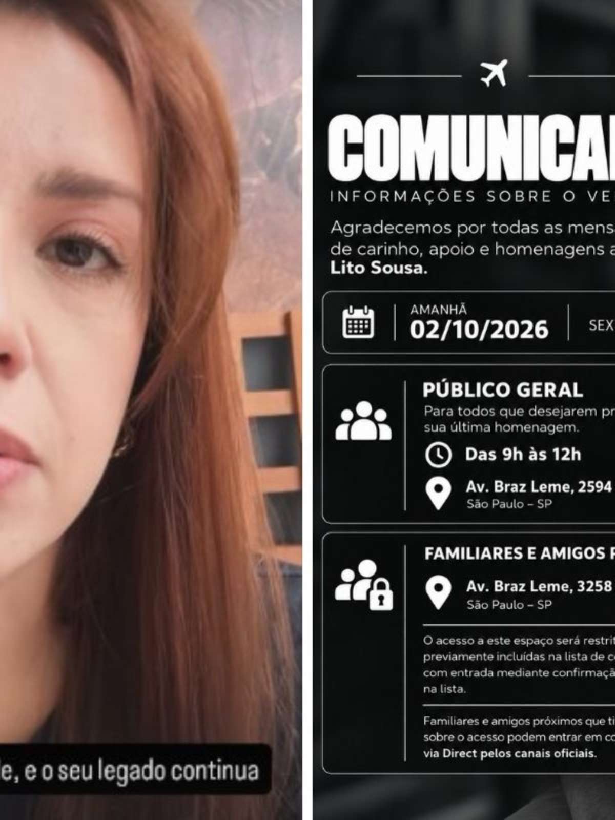 Velório de Lito Sousa será aberto ao público, mas família veta imprensa e fotos