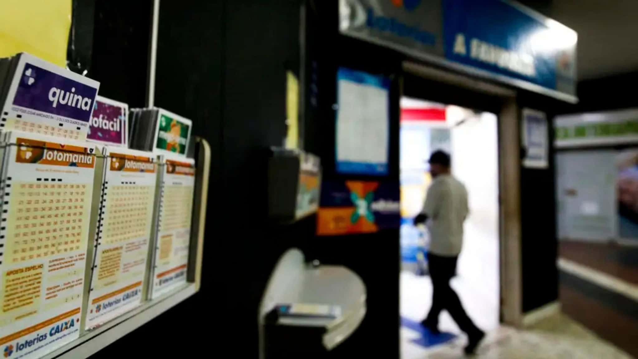 Cartelas de loterias em lotérica