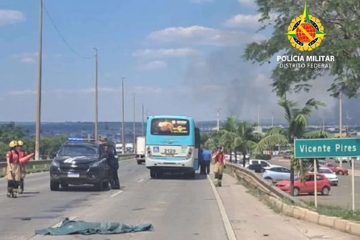 Pedestre tenta atravessar a Estrutural e morre após ser atingido por ônibus