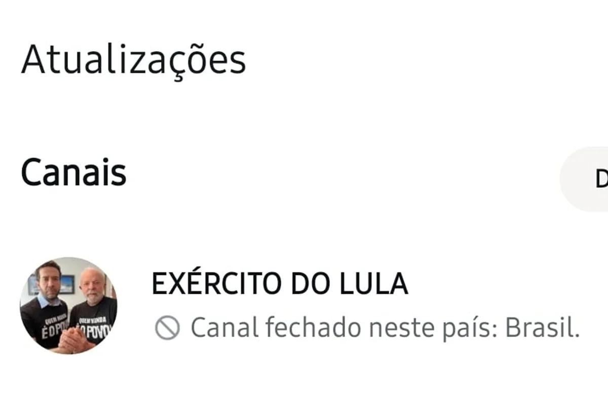 Canal "Exército do Lula" sai do ar após decisão de Nunes Marques
