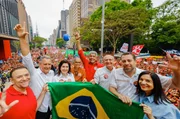 Presidente Lula durante ato ”Lula em São Paulo, O Brasil Pronto Pra Mais” na Avenida Paulista, em São Paulo