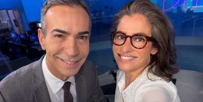 &Acirc;ncoras do 'JN', C&eacute;sar Tralli e Renata Vasconcellos est&atilde;o entre os profissionais mais valorizados pela Globo Foto: Reprodu&ccedil;&atilde;o